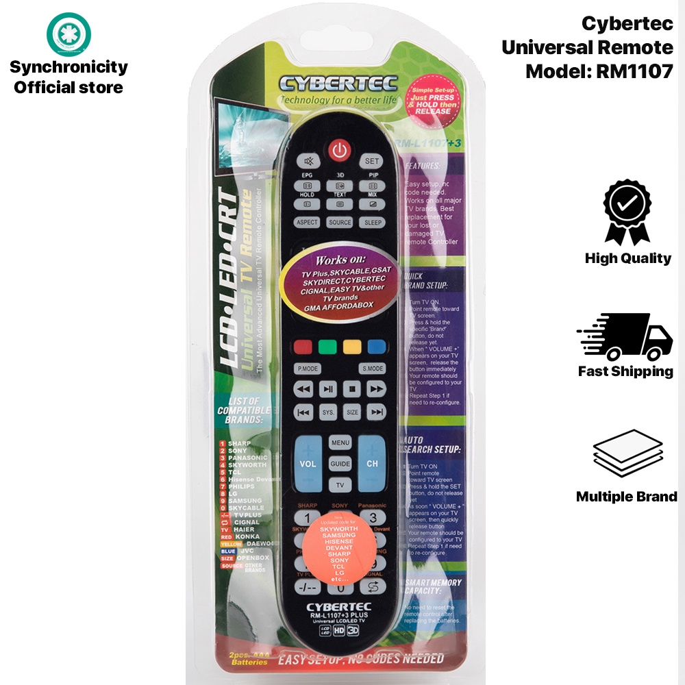 CYBERTEC Universal Remote Control Spare Television Smart TV Compatible