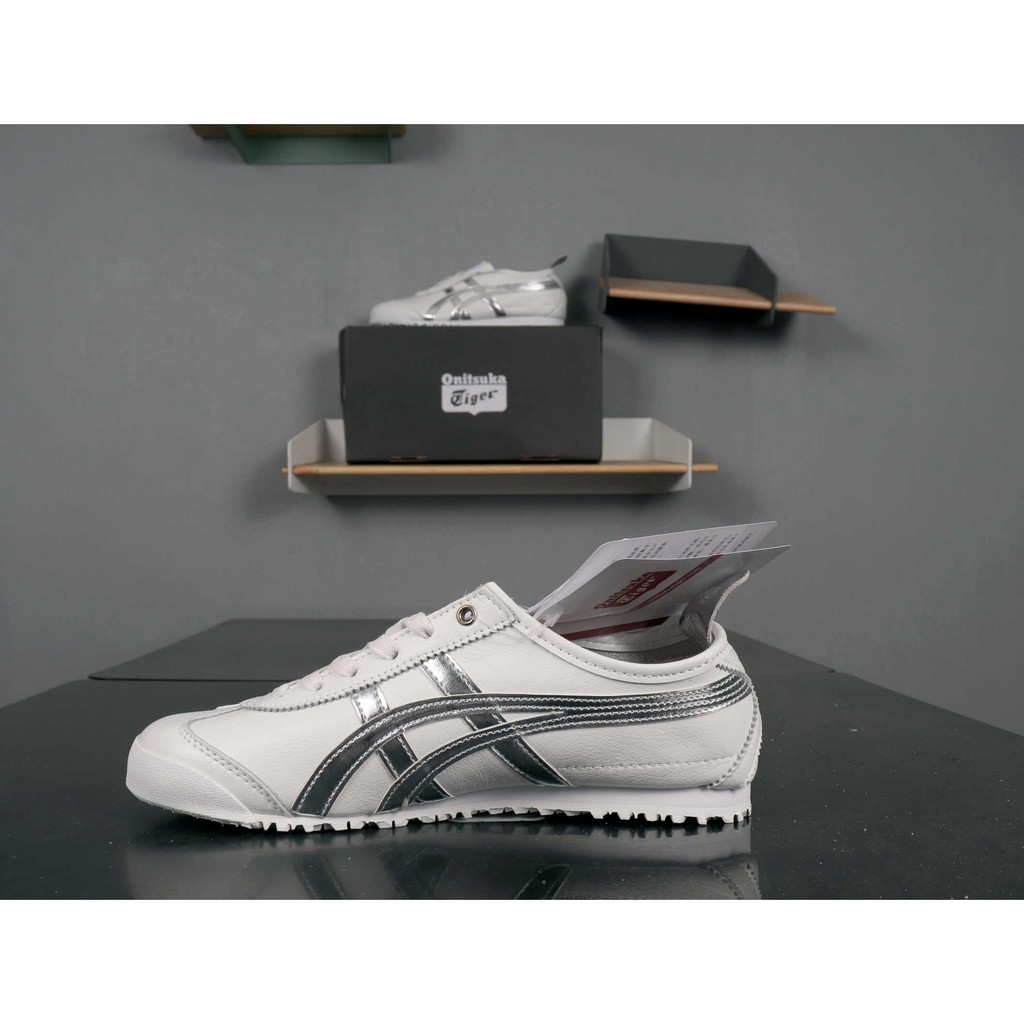 onitsuka tiger mexico 66 white silver