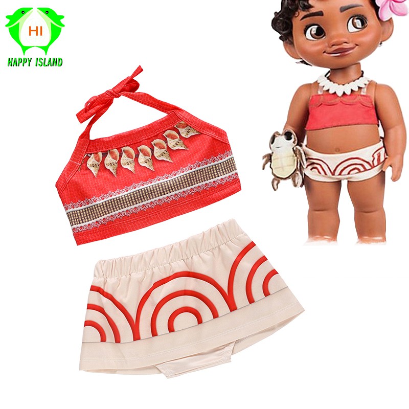 19 Newest Moana Cosplay Costume Kids Princess Costume Anime Movie Moana Costume Kid Party Dress Shopee Philippines