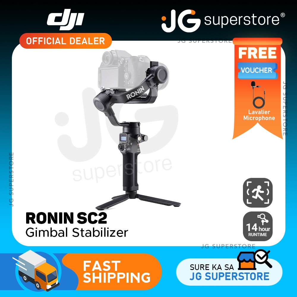 DJI Ronin SC2 3-Axis ActiveTrack 3.0 Camera Gimbal Stabilizer & 14-Hr ...