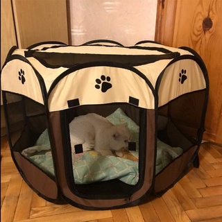 Foldable Cat Nest Tent Pet Fence Cat Delivery Room Folding Octagonal Pet Fence Dog Cage Pets Fence