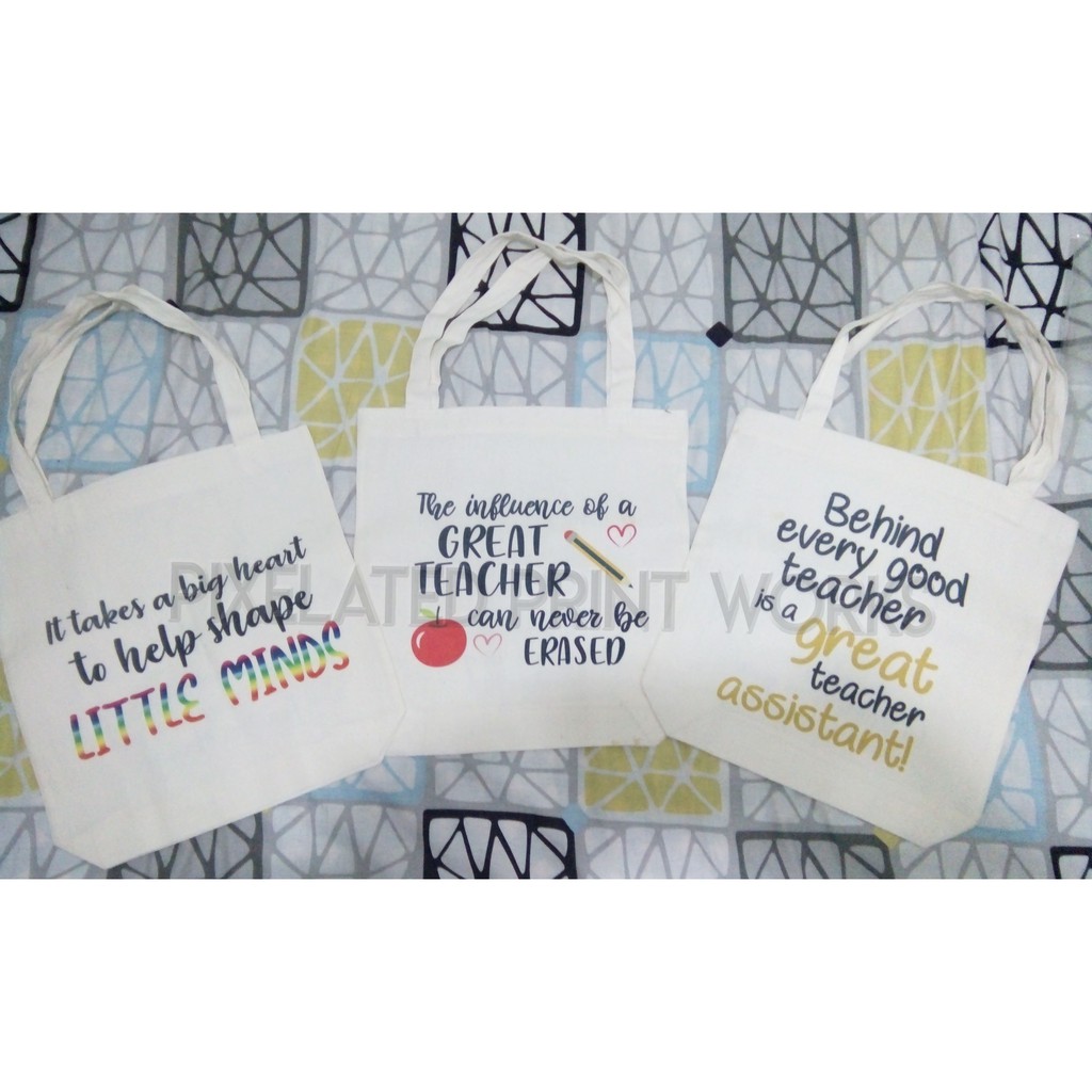 PERSONALIZED Canvas Tote Bag with Print (No Minimum Order) Shopee