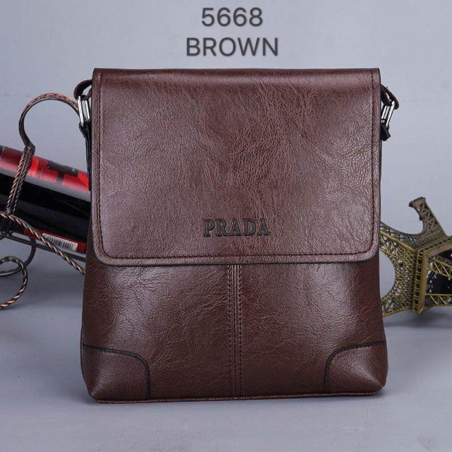 prada sling bag leather