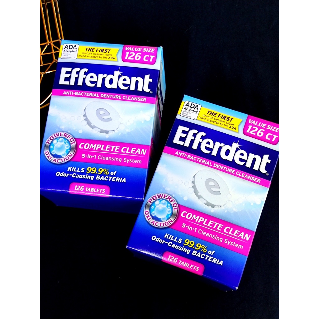 Efferdent Anti-Bacterial Denture Cleanser Complete Clean | Shopee ...