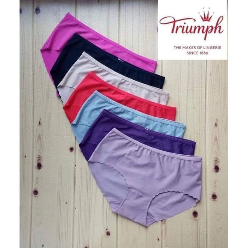 Triumph (Pack Of 2) Hipster Mid Rise Seamless Panty - Grey Maroon
