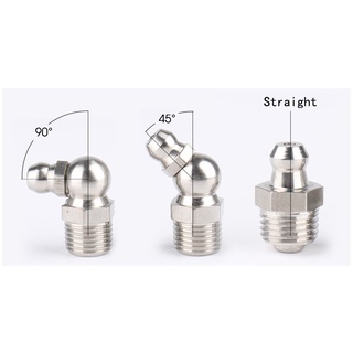 10pcs M6 M8 M10 M12 M14 M16 Metric Male Thread 304 Stainless Steel Straight Elbow Hydraulic Grease Zerk Fitting #4