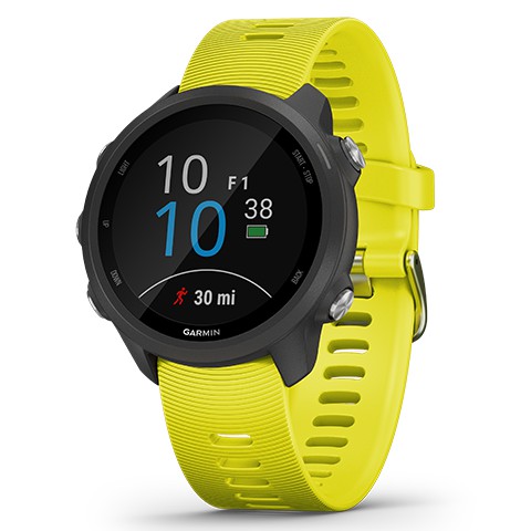 yellow garmin watch