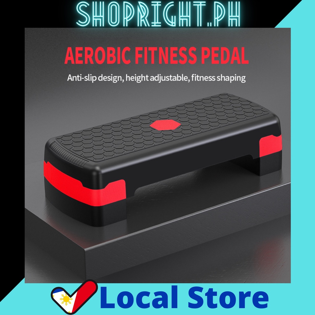 Aerobic Step Board Fitness Exercise Stepper Steps w/ Height Adjustment ...
