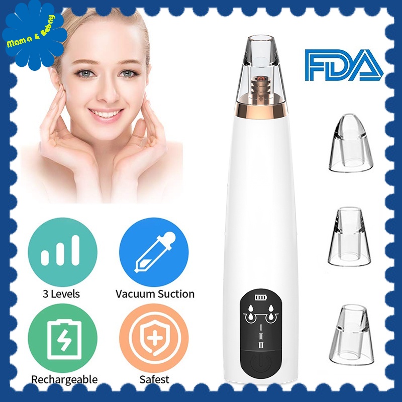 Vacuum Suction 3 Tips Remove Blackheads Facial Beauty Device Skin