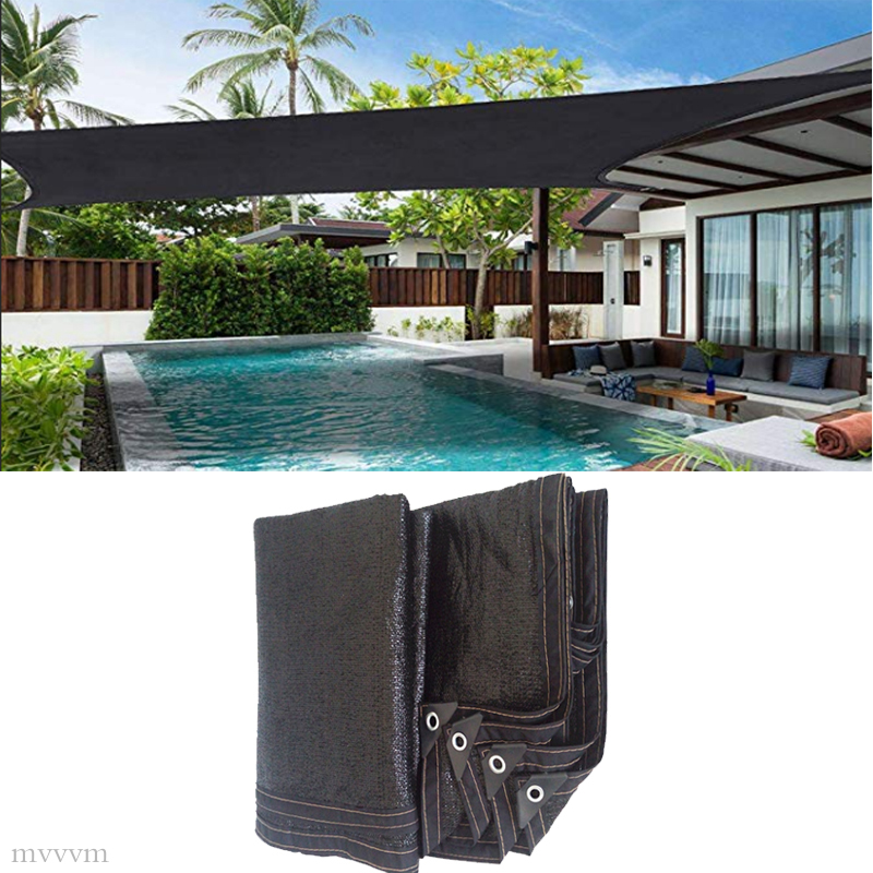 Sun Shade Sail Black HDPE Sunshade Net Sun Shelter Outdoor Garden