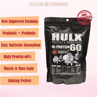Hulx High Protein 60% - High Quality Gold Fish Food Sinking Pellets 600g