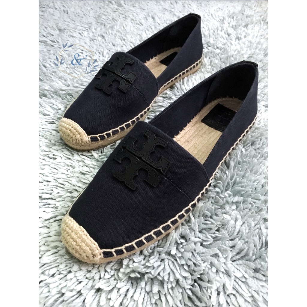 ORIGINAL BRAND NEW Tory Burch Espadrille Flats Navy Blue Weston Flat  Espadrille Canvas/Calf leather | Shopee Philippines