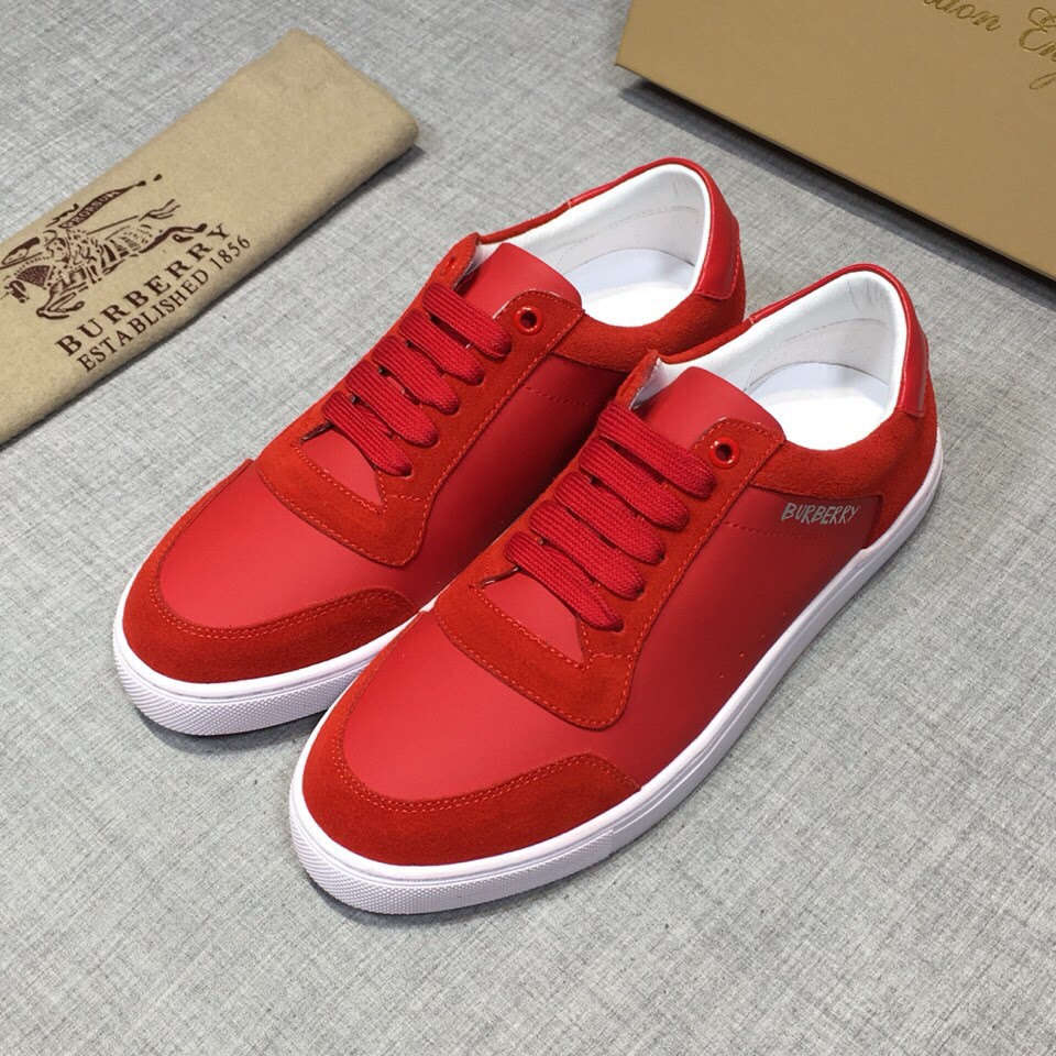 COD】Burberry Red Sneaker Shoes For Men&Women | Shopee Philippines