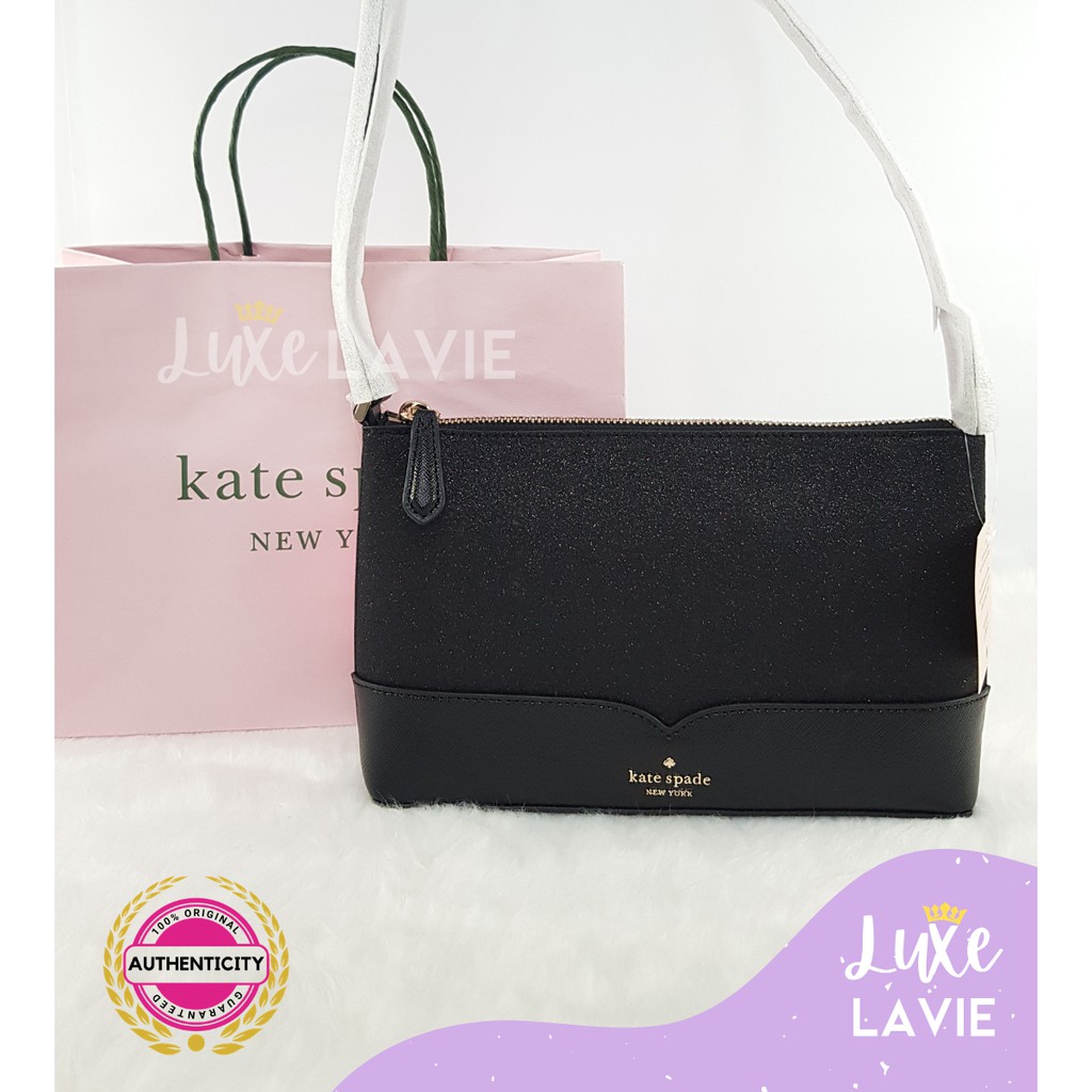 AUTHENTIC Kate Spade Glitter Sling Bag in Black | Shopee Philippines
