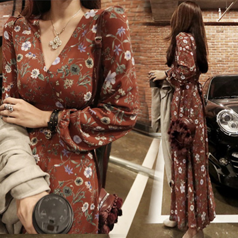 shopee floral maxi dress