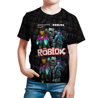 *3-13 Years Old *110-160* Roblox Boys T-shirt Kids Game 3D T-shirt Clothes Cartoon Unisex Boys Girls Short Sleeve Round Neck Summer Shirt #4