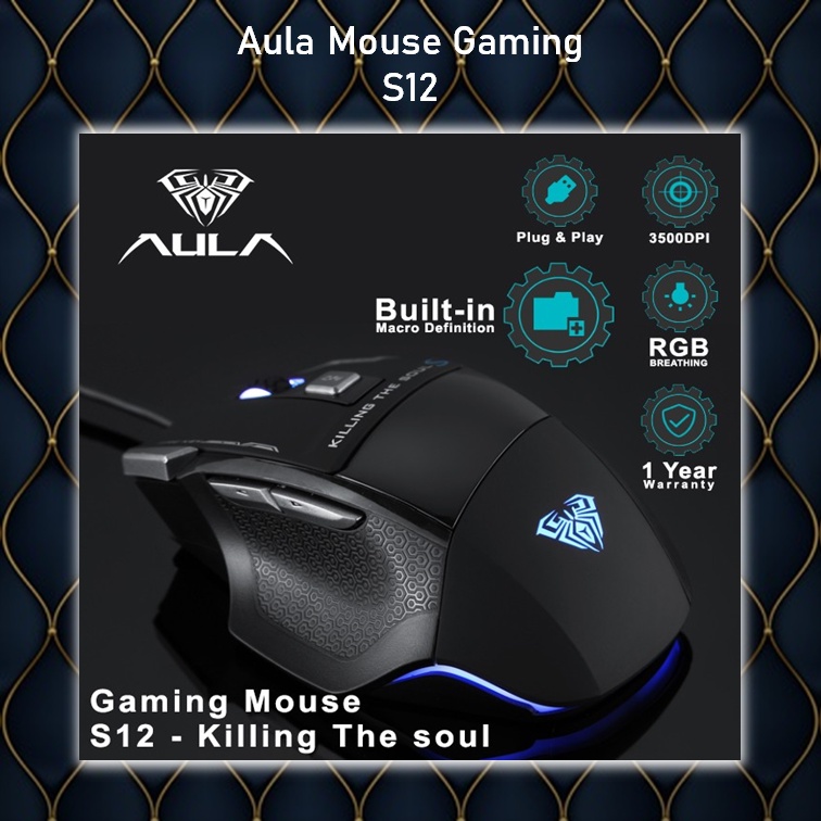Aula Killing The Soul Type S12 RGB Macro Gaming Mouse Shopee Philippines