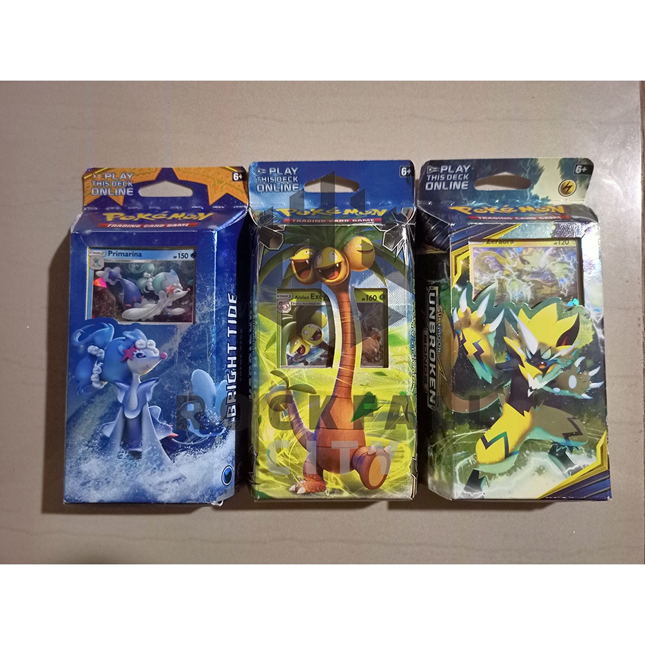 Pokemon TCG - Sun &amp; Moon Theme Decks SET (Bright Tide, Tropical ...