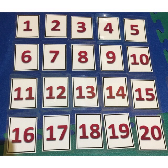 Laminated Flashcards Numbers 1 50 Shopee Philippines