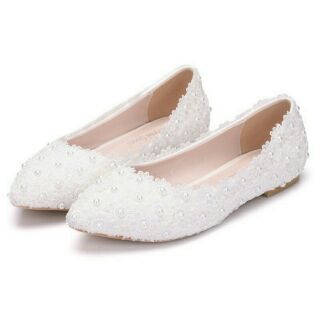 white flat shoes