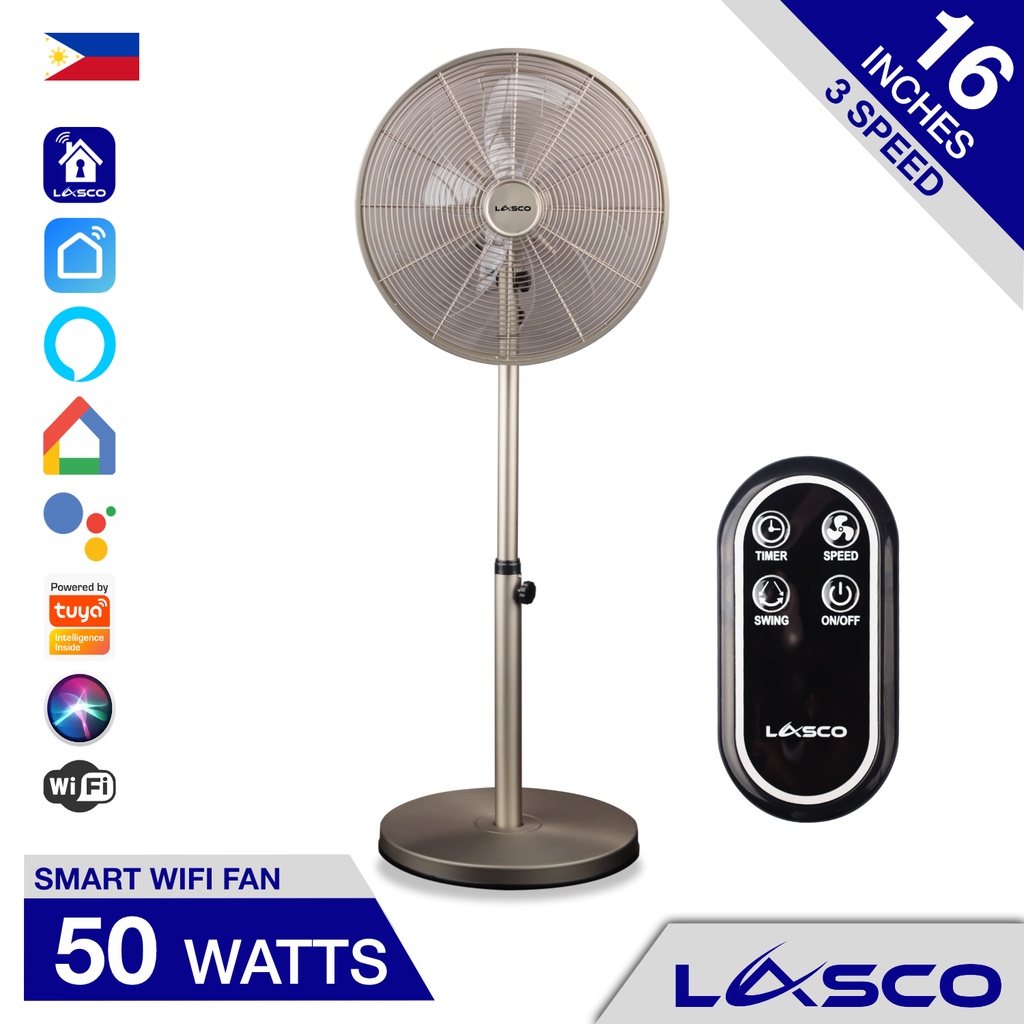 Lasco Smart Wifi Stand Floor Pedestal Electric Fan Shopee Philippines