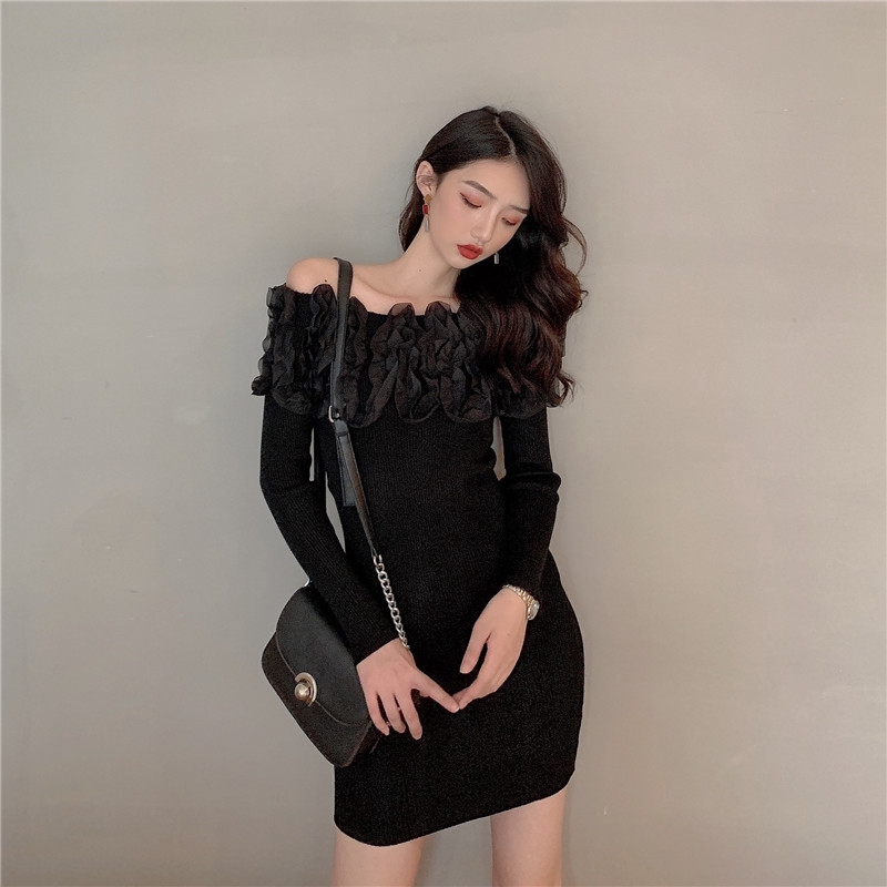 off shoulder collar dress