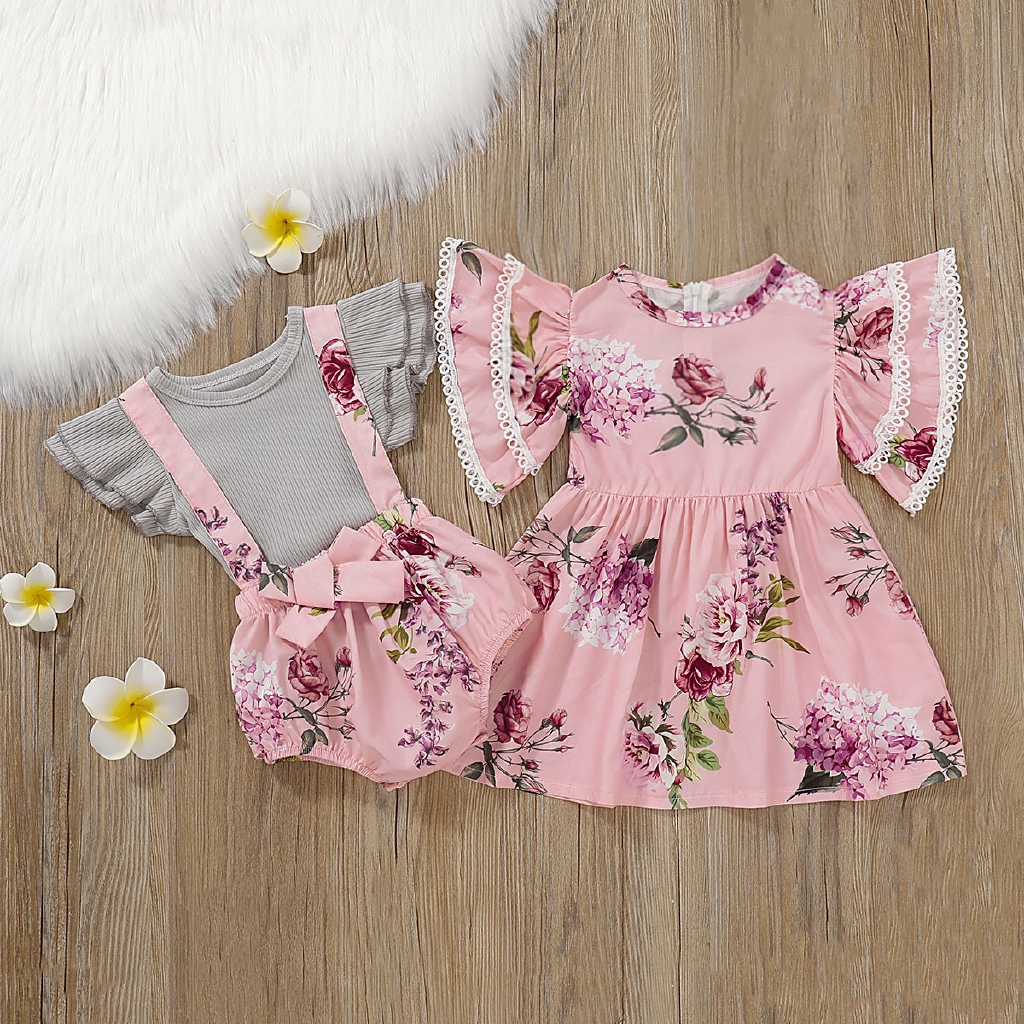 matching baby and little girl outfits