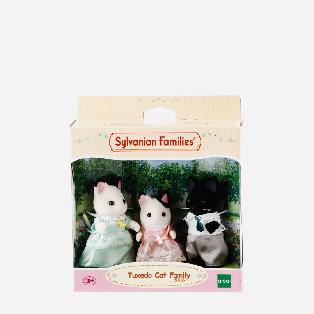 sylvanian families tuxedo cat family