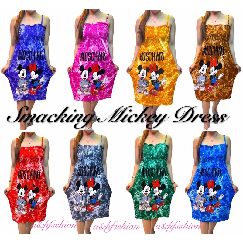 mickey mouse smocked dress