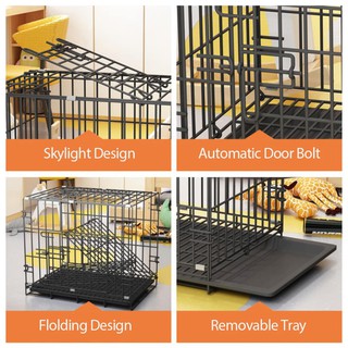 IN stock Plus size Folding pet fence iron fence puppy Kennel dog space pet cage pet fence (HL70A)