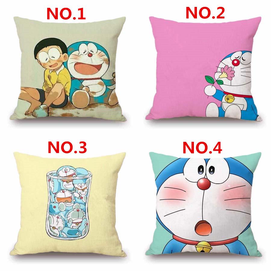  Doraemon Pillow  Cover Cushion Case Sun Square Pillowcase 