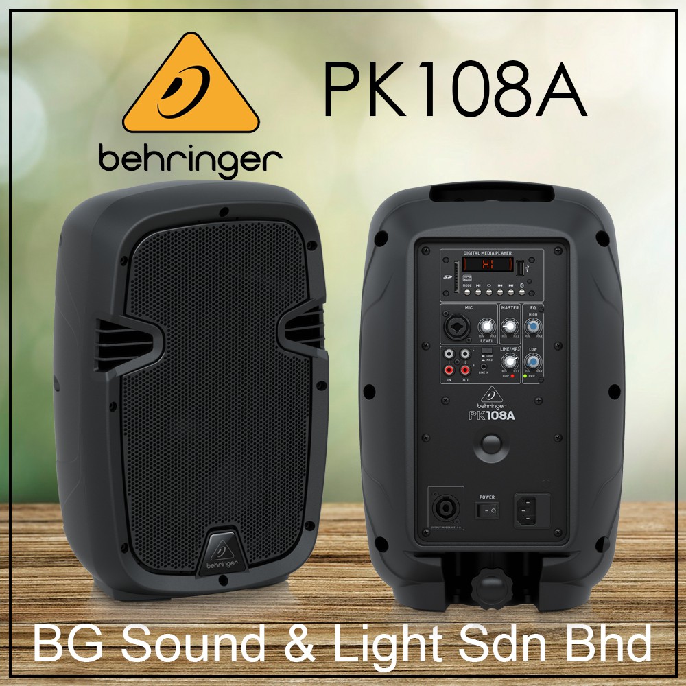 Behringer PK108A Active 250W 8" PA Speaker System with Bluetooth (PK