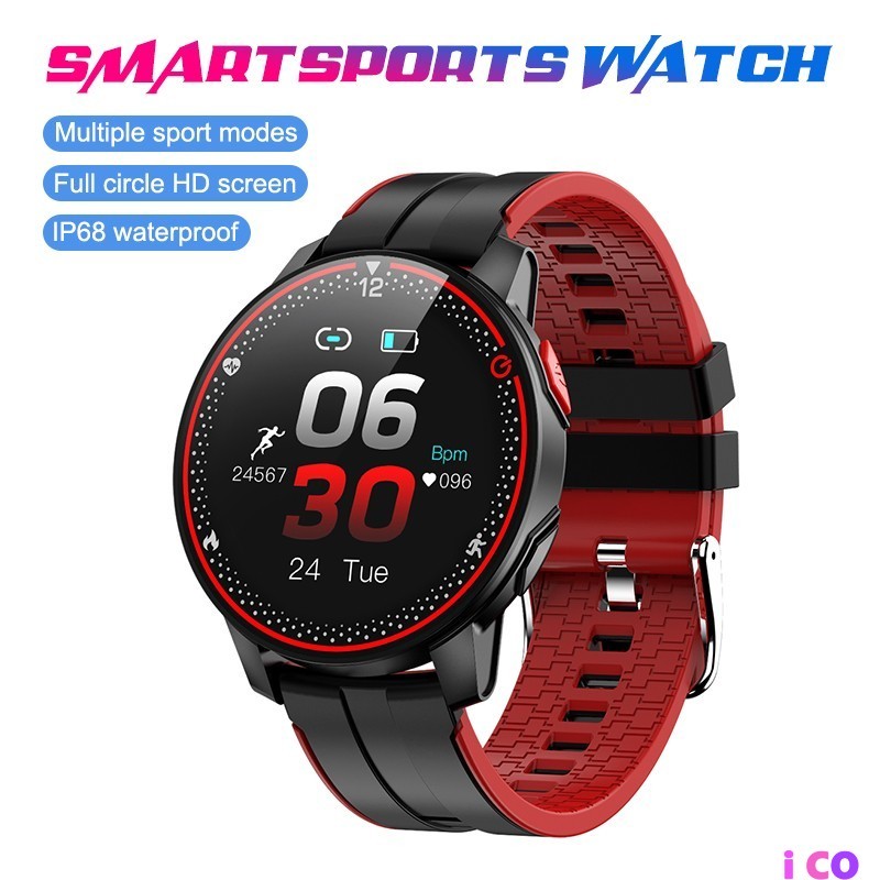  ICO  R18 1 3 Inch IP68 Waterproof Bluetooth 5 0 Heart Rate 