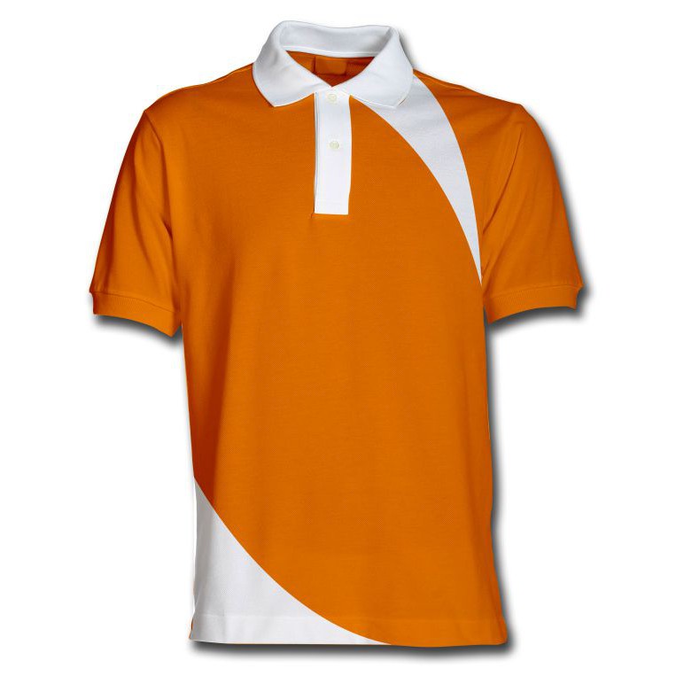 black polo shirt with orange horse