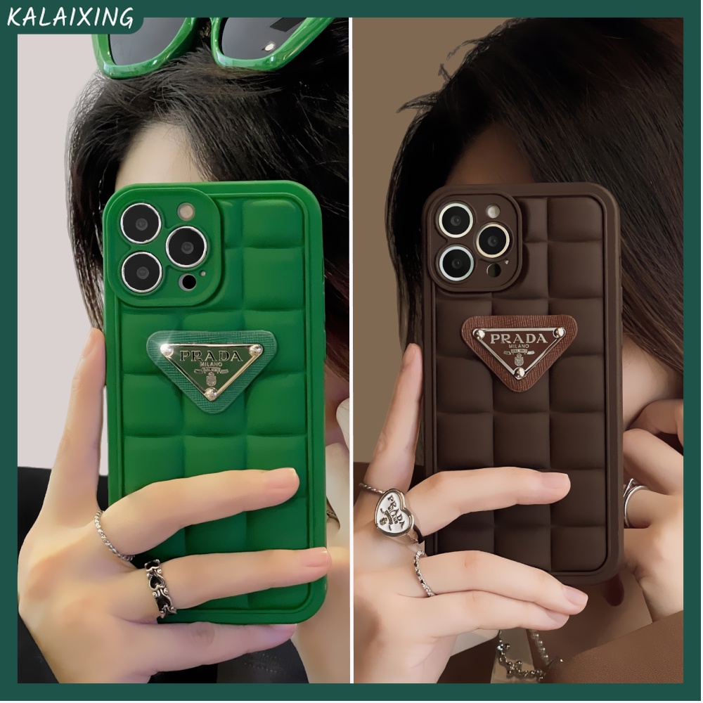 3D Triangle Prada Design Soft Phone Case for iPhone 14 Pro Max 13 Pro Max  12 11 ProMax Xs Max Xr X Xs Cover Luxury Back Cover | Shopee Philippines