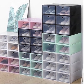 Shoe Box Clear Door Stackable Storage Case Drawer Type (1 piece)