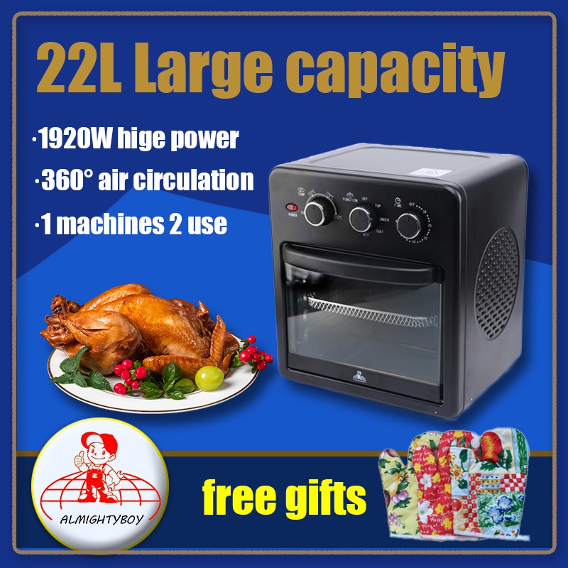 22L Air Fryer Oven Toaster Rotisserie and Dehydrator Digital allin1