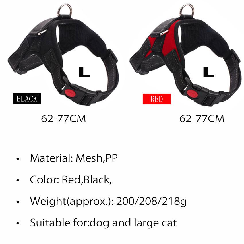 （hot）Nylon Heavy Duty Dog Pet Harness Collar K9 Padded Extra Big Large Medium Small Harnesses vest H #2