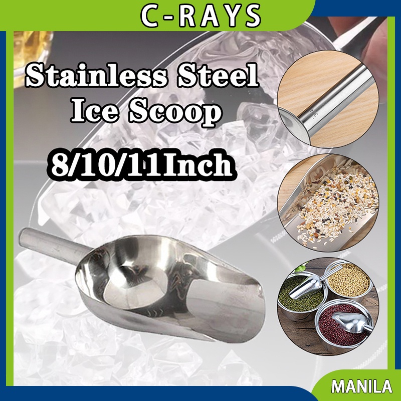 Stainless Steel Ice Shovel Buffet Commercial Scoops Food Flour Candy
