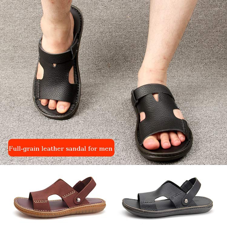 leather casual sandals