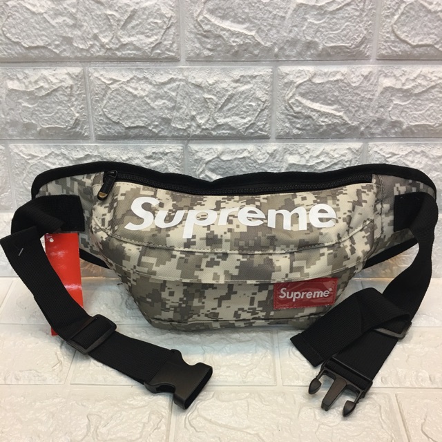 camo supreme waist bag