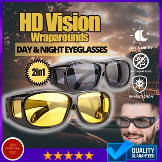 HD Vision Wrap Around | Anti Glare Sunglasses for Men & Women  | Night Vision Glasses for driving