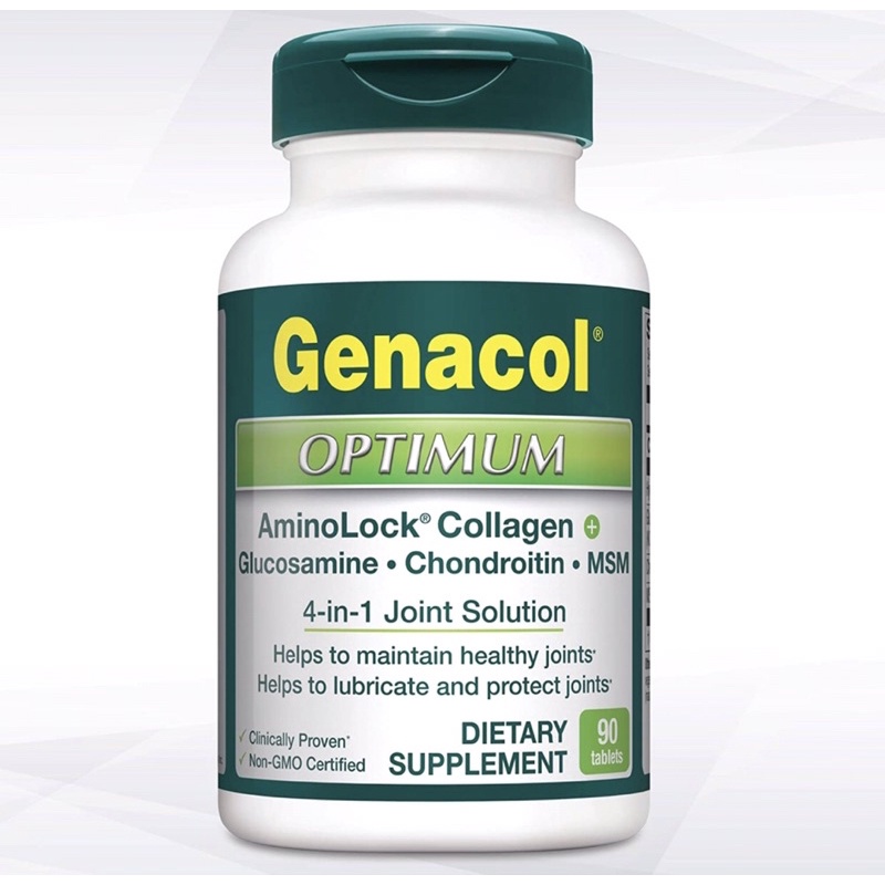 Genacol Optimum Glucosamine Chondroitin MSM and Collagen Peptides, 90