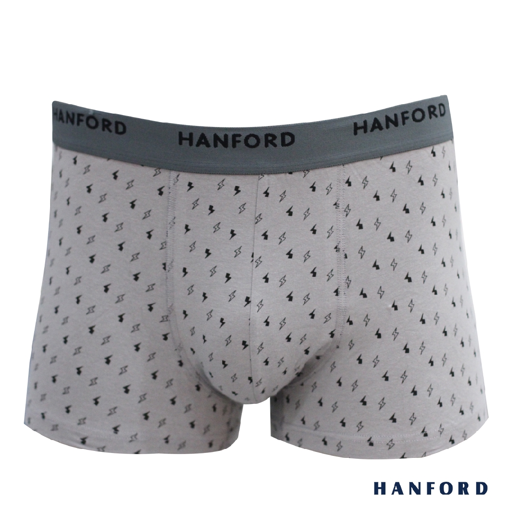 Hanford Men Cotton w/ Spandex Boxer Briefs - Thunder Print (Single Pack ...