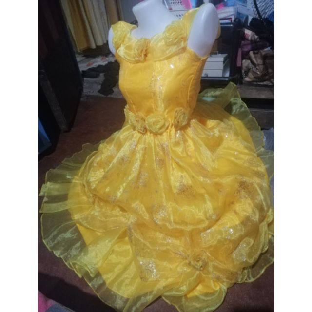yellow ball gown for kids