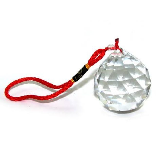 Hanging Feng Shui Crystal Ball With Red String 40mm/30mm Shopee