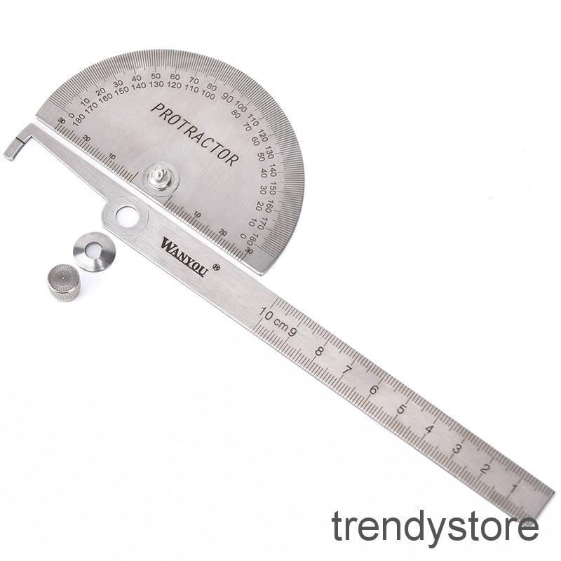 Angle ruler protractor stainless steel ruler 180 degree square woodworkHU 