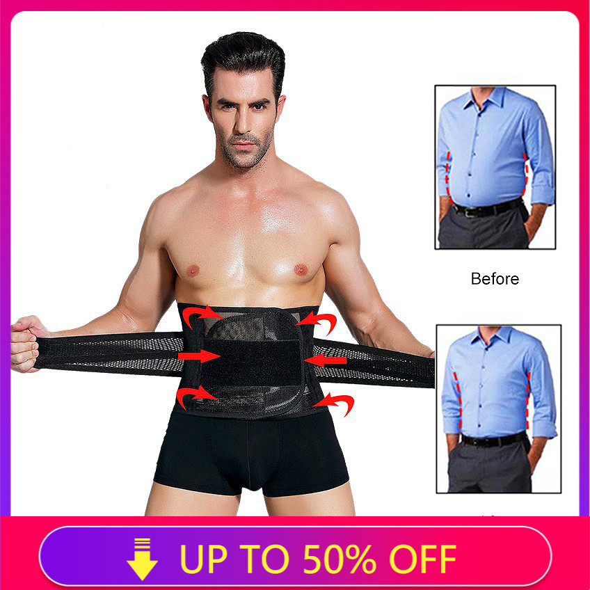Outtobe Girdle Men Abdominal Belt Body Shape Corset Abdomen Tummy Control Waist Trainer Slimming Belly Belt Stomach Binder