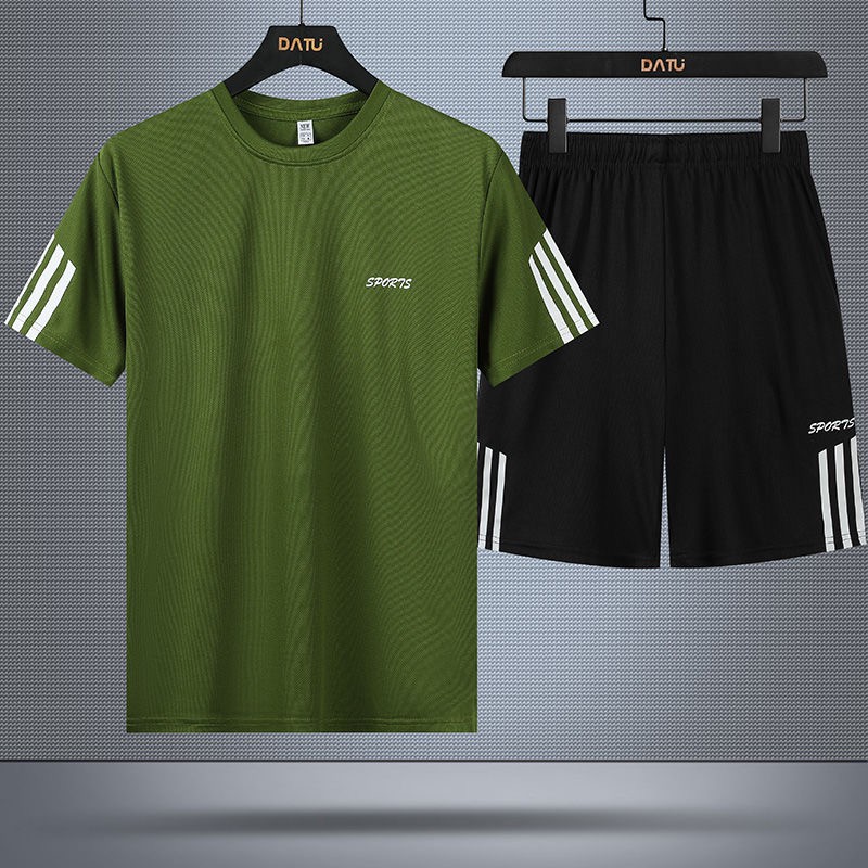DRIFIT [2 in 1 set] Korean sports fashion trend Terno T-shirt + shorts unisex size Korean size — view 3
