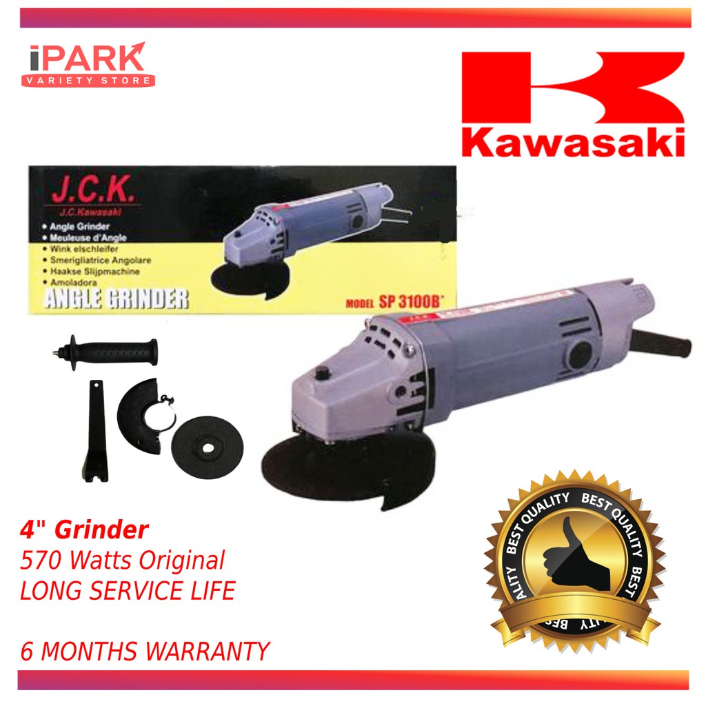 Kawasaki Angle Grinder 110 mm 570W SP3100 B Japan ACCS